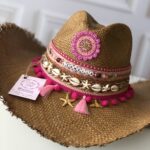 Ref 15/ Sombrero Carnaval Desflecado aplique tejido fucsia